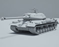 IS-4 Modello 3D clay render