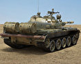 T-55 Modelo 3D vista trasera