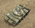 T-55 Modello 3D vista dall'alto
