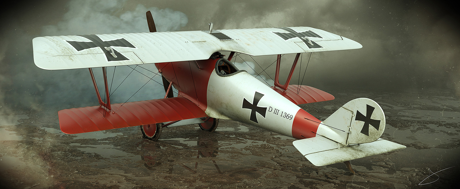 Pfalz D III a First Great Air War airplane