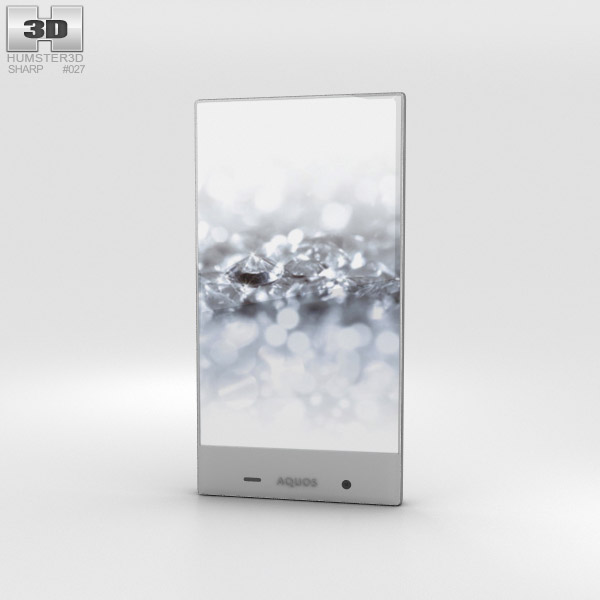 Sharp Aquos Crystal 2 白い 3Dモデル