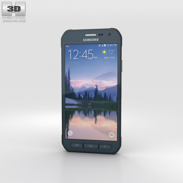 Samsung Galaxy S6 Active Blue 3D 모델 