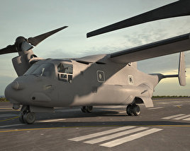 貝爾－波音V-22鱼鹰式倾转旋翼机 3D模型