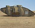 マーク V 戦車 3Dモデル side view