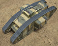 Mark V важкий танк 3D модель top view