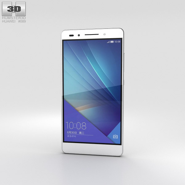 Huawei Honor 7 白色的 3D模型