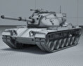 M60 Patton 3d model wire render