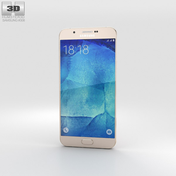 Samsung Galaxy A8 Champagne Gold 3D модель