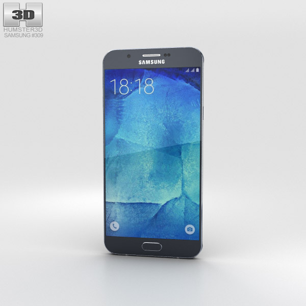 Samsung Galaxy A8 Midnight Black Modello 3D