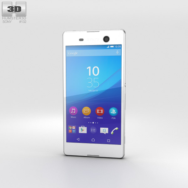 Sony Xperia M5 白色的 3D模型