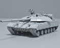 T-64BM Bulat 3D 모델  clay render