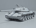 AMX-30 3d model clay render