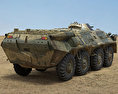 BTR-80 3d model back view