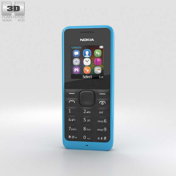 Nokia 105 Cyan 3D модель