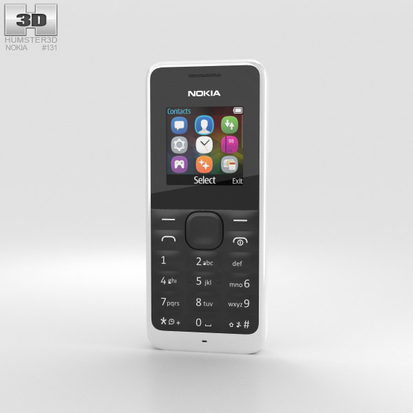 Nokia 105 White 3D 모델 