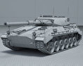 Tanque Argentino Mediano Modello 3D wire render