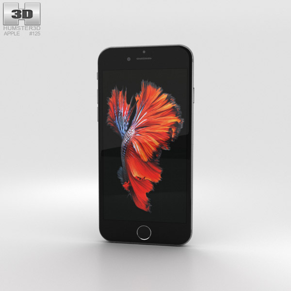 Apple iPhone 6s Space Gray 3Dモデル