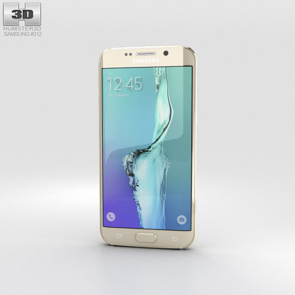 Samsung Galaxy S6 Edge Plus Gold Platinum 3D模型