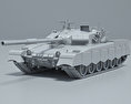 Al-Khalid MBT-2000 3D модель clay render