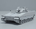 Combat Vehicle 90 3d model clay render