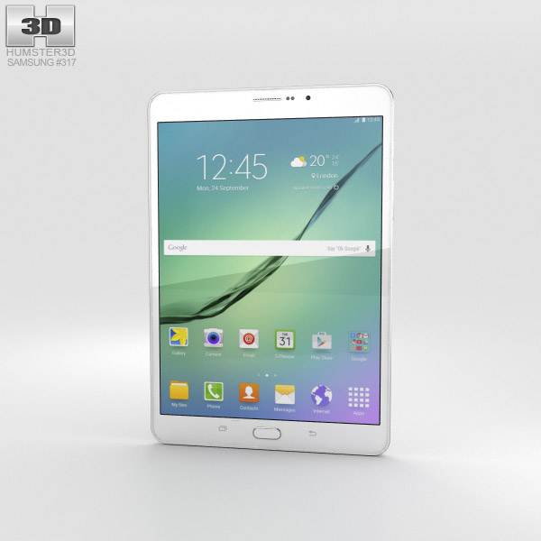 Samsung Galaxy Tab S2 8.0-inch LTE 白色的 3D模型