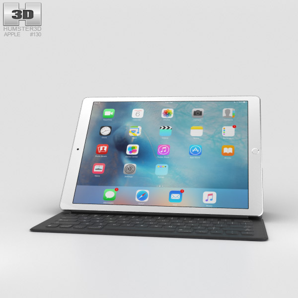 Apple iPad Pro 12.9-inch Silver 3D model