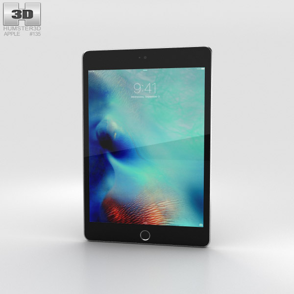 Apple iPad Mini 4 Space Gray Modèle 3D