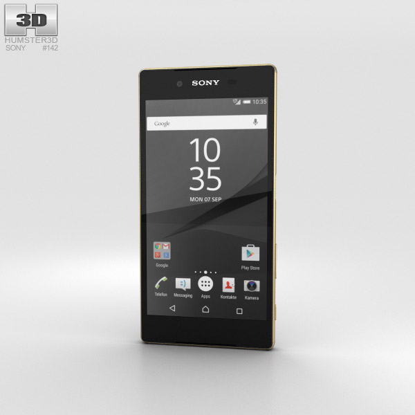 Sony Xperia Z5 Gold Modello 3D