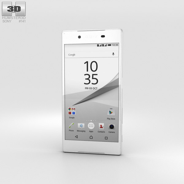 Sony Xperia Z5 Blanc Modèle 3D