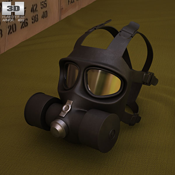 FG-1 消防用防毒マスク 3Dモデル