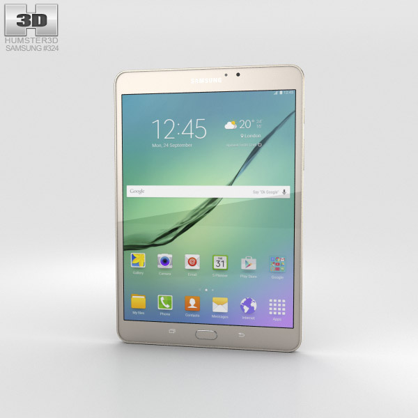 Samsung Galaxy Tab S2 8.0 Wi-Fi Gold 3D-Modell