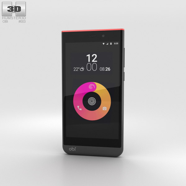 Obi Worldphone SJ1.5 Black/Red 3D model