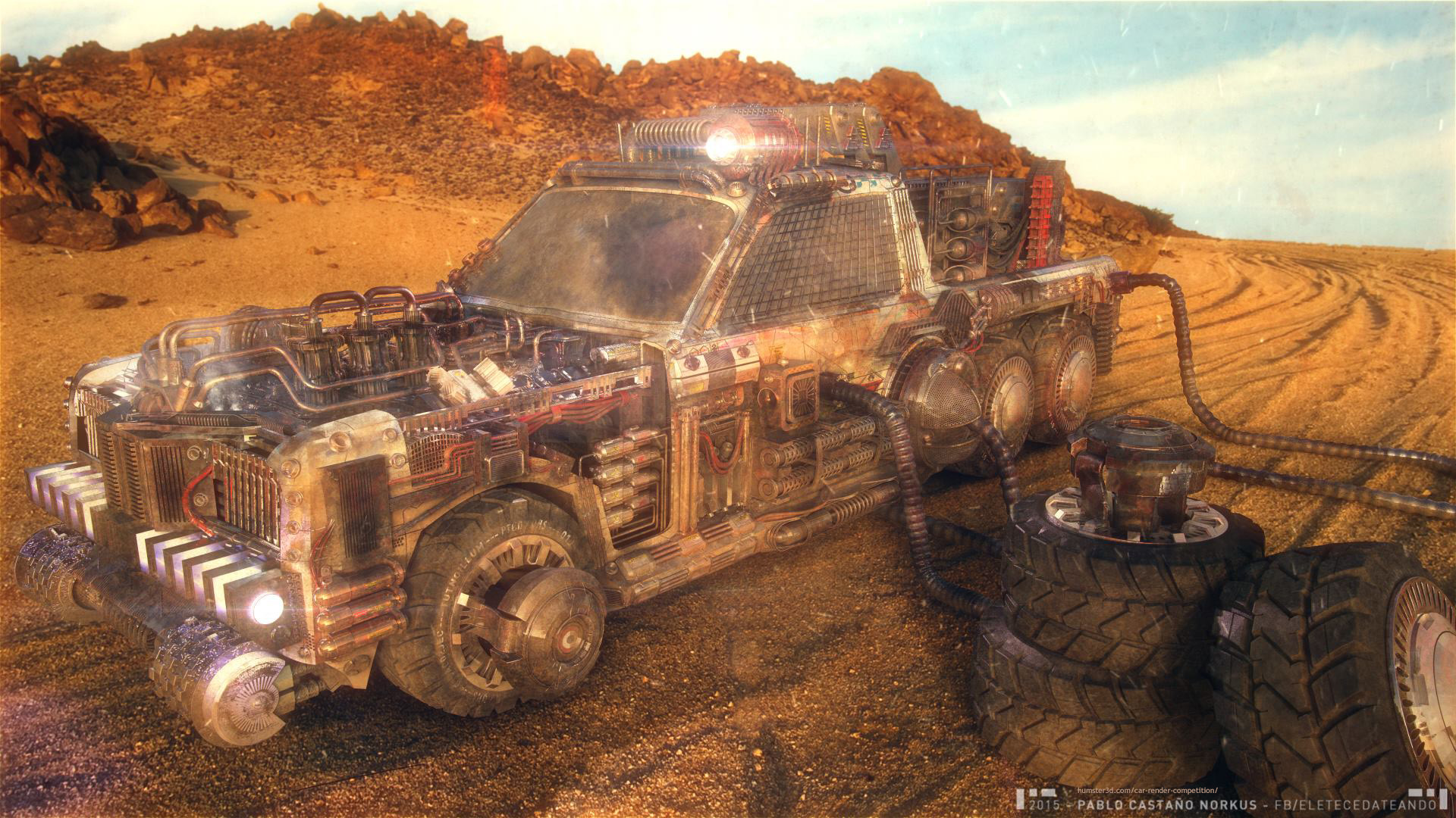 Desert-Dust Vehicle 3d art