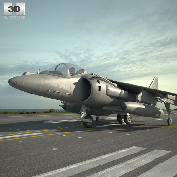 AV-8B 해리어 II 3D 모델 