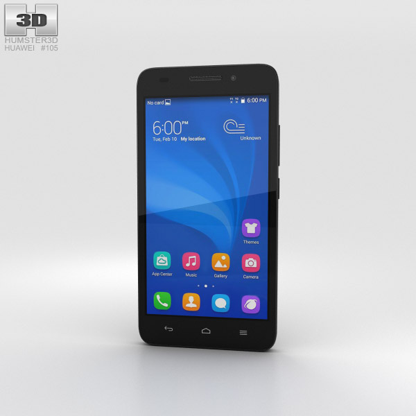 Huawei Honor 4 Play 黒 3Dモデル