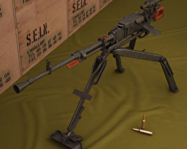 NSV machine gun Modelo 3d