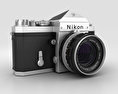 Nikon F Silver Modello 3D