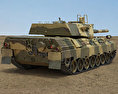 Леопард 1 танк 3D модель back view