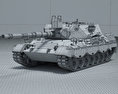 豹1型坦克 3D模型 wire render