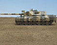 Leopard 1 Tank Modello 3D vista laterale
