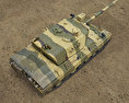 Leopard 1 Tank 3D-Modell Draufsicht