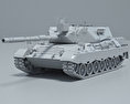 Leopard 1 Tank Modello 3D clay render