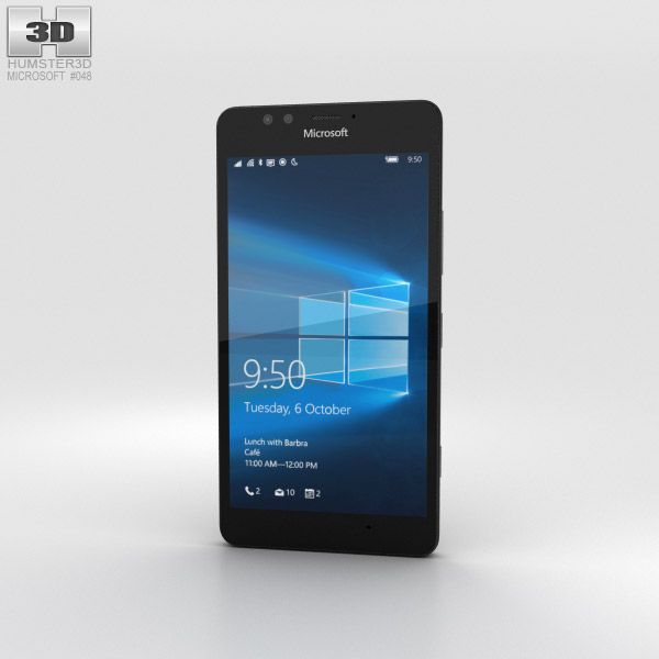 Microsoft Lumia 950 Noir Modèle 3D