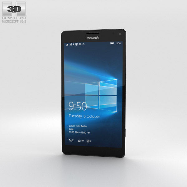 Microsoft Lumia 950 XL 白色的 3D模型