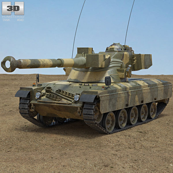 SK-105胸甲騎兵式輕型坦克 3D模型