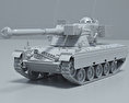 Kürassier Panzer 3D-Modell clay render