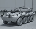 半人馬裝甲車 3D模型 wire render