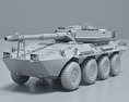 Centauro vehículo blindado Modelo 3D clay render
