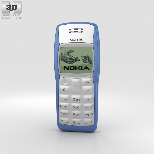 Nokia 1100 Blue 3D模型