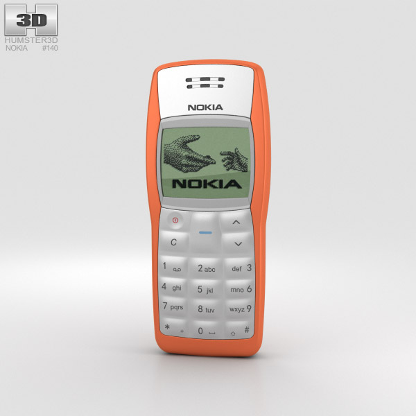 Nokia 1100 Orange 3D model